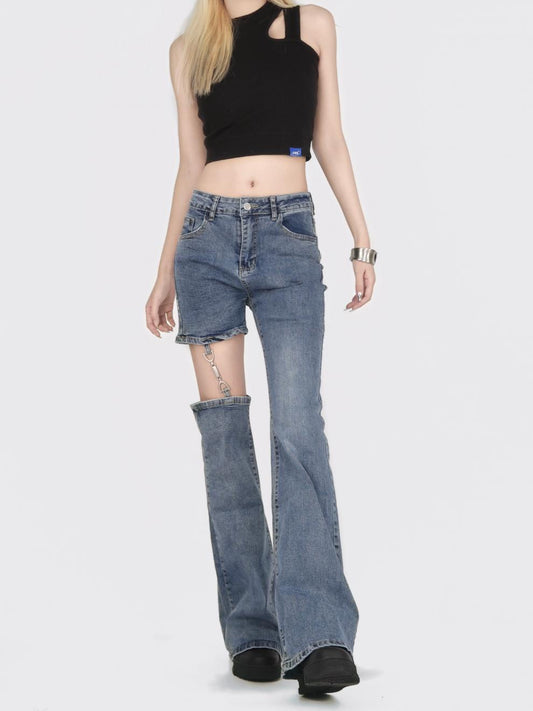 Crocifissa Asymmetric Jeans