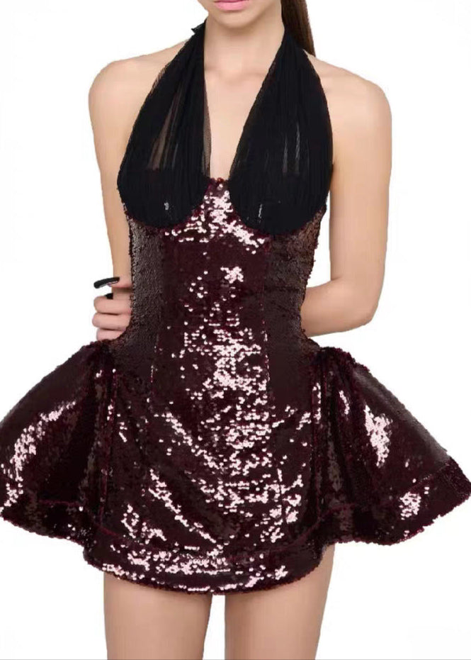 Bidane Sequin Mesh Mini Dress