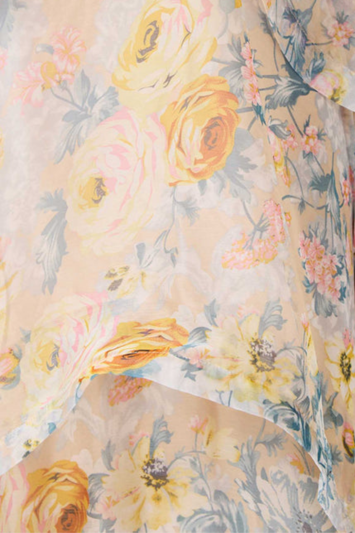 Hannie Floral Tiered Maxi Dress In Yellow