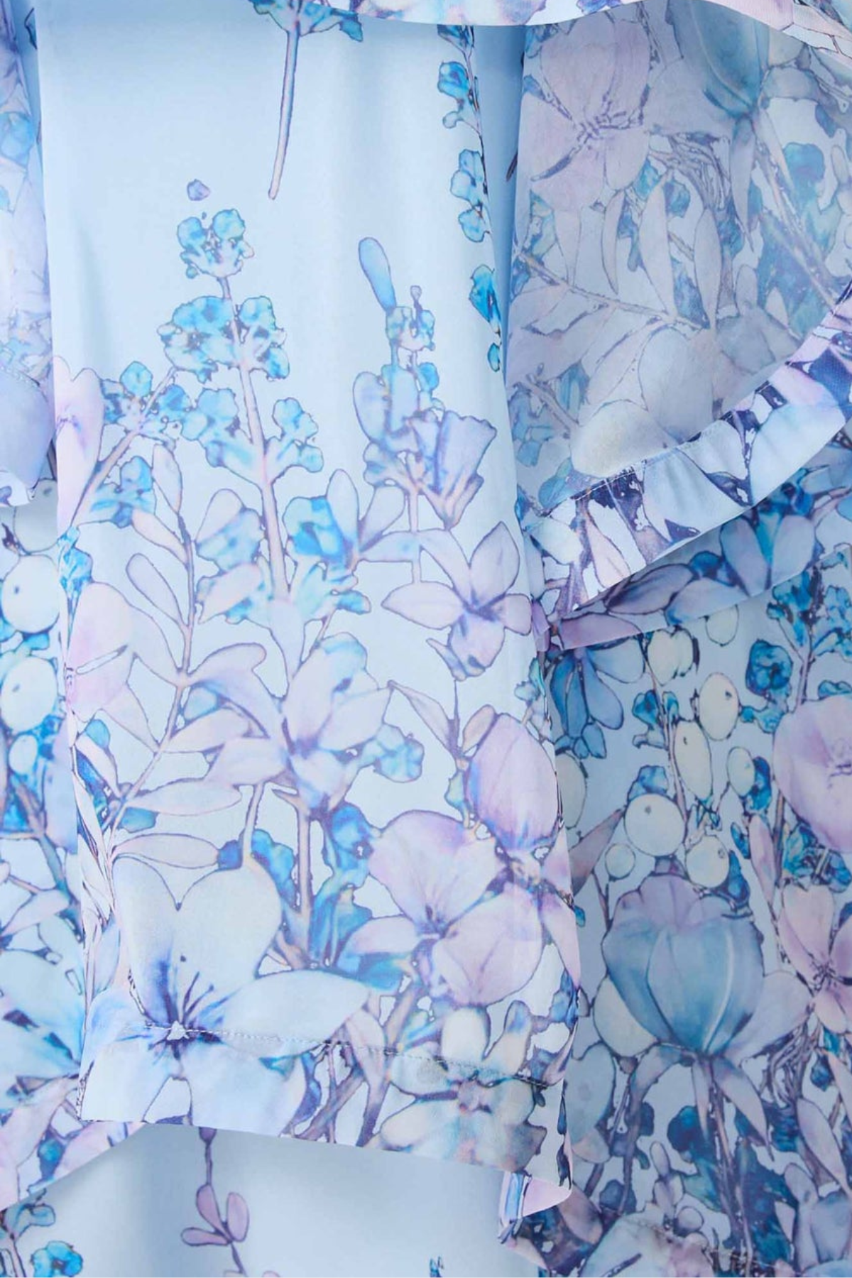 Hannie Floral Tiered Maxi Dress In Blue
