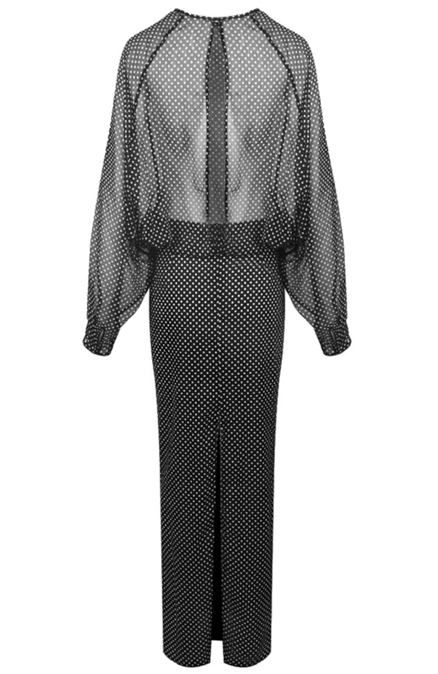 Derin Backless Dot Maxi Dress