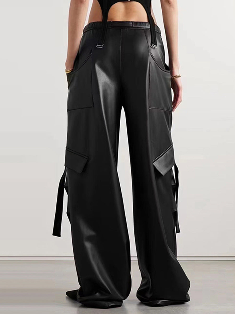 Aziza Leather Pants In Black