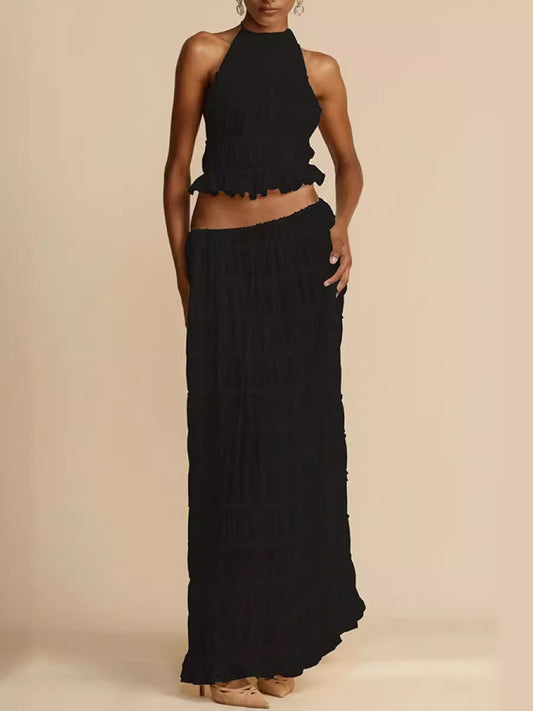 Bernd Ruch Backless Skirt Set In Black