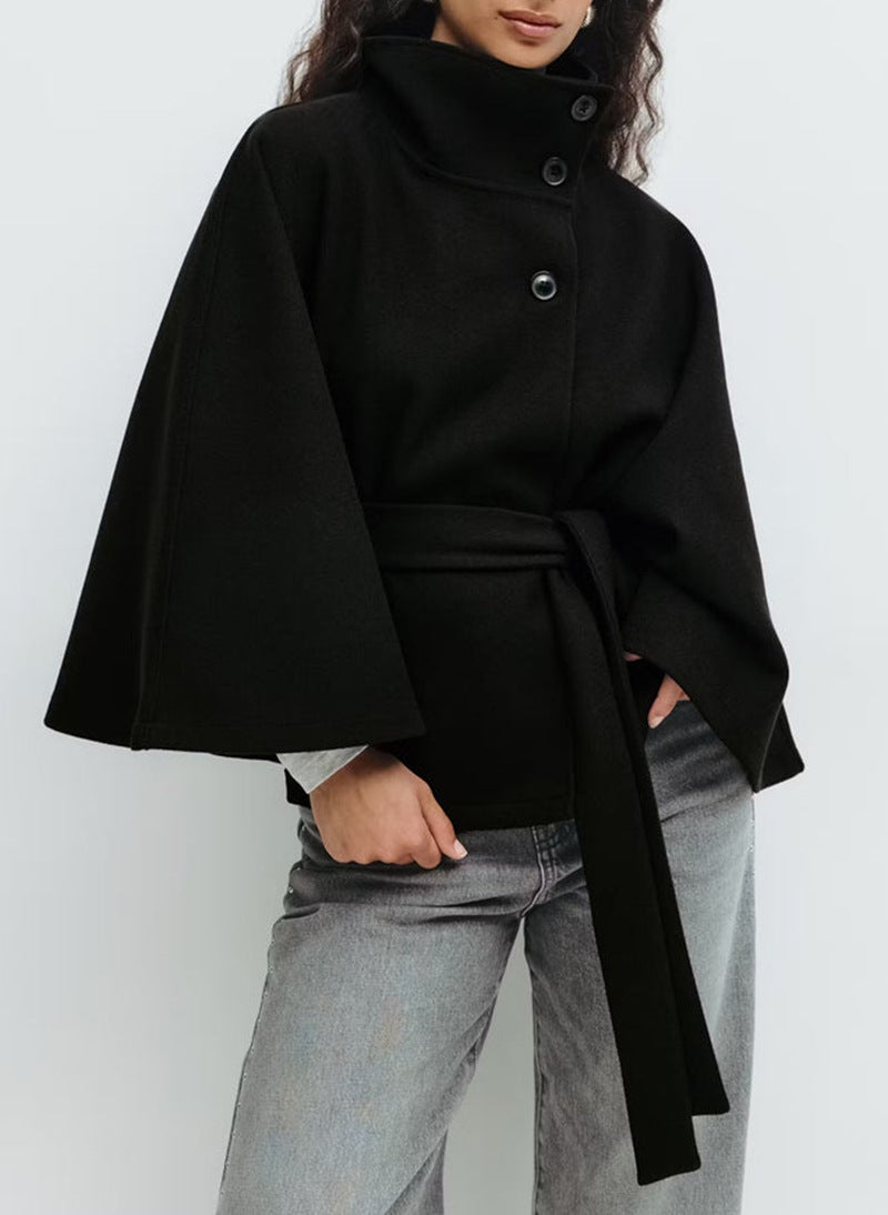 Deiniol Stand Collar Jacket In Beige