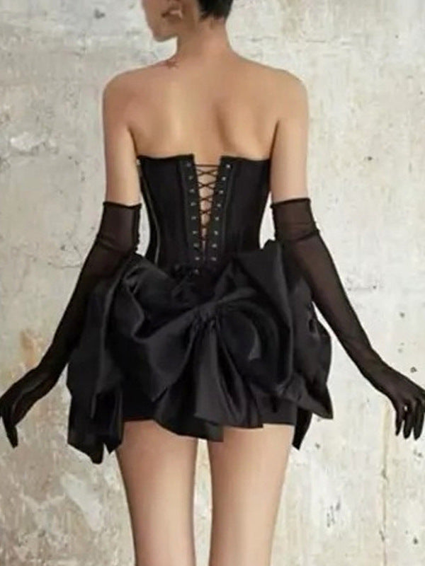 Blagoj Flower Bow Corset Skirt Set
