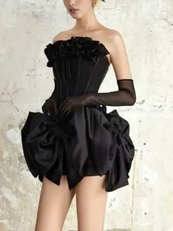 Blagoj Flower Bow Corset Skirt Set
