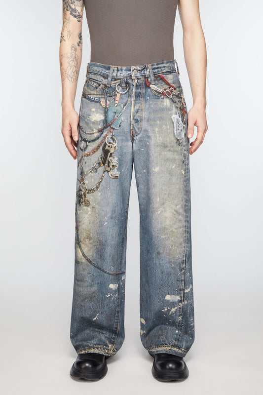 Agata Print Wide Leg Jeans