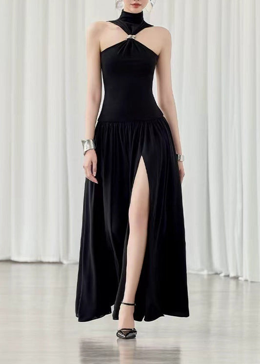 Drest Halter Neck Split Maxi Dress