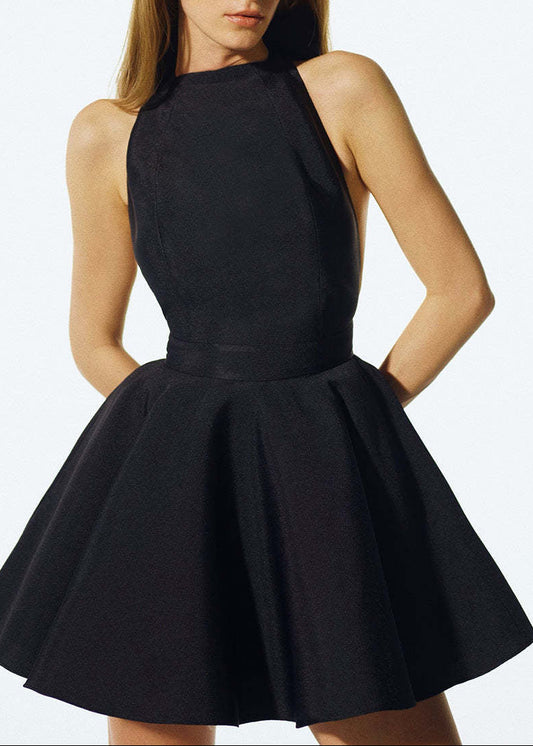 Fannar Backless Tie Up Mini Dress