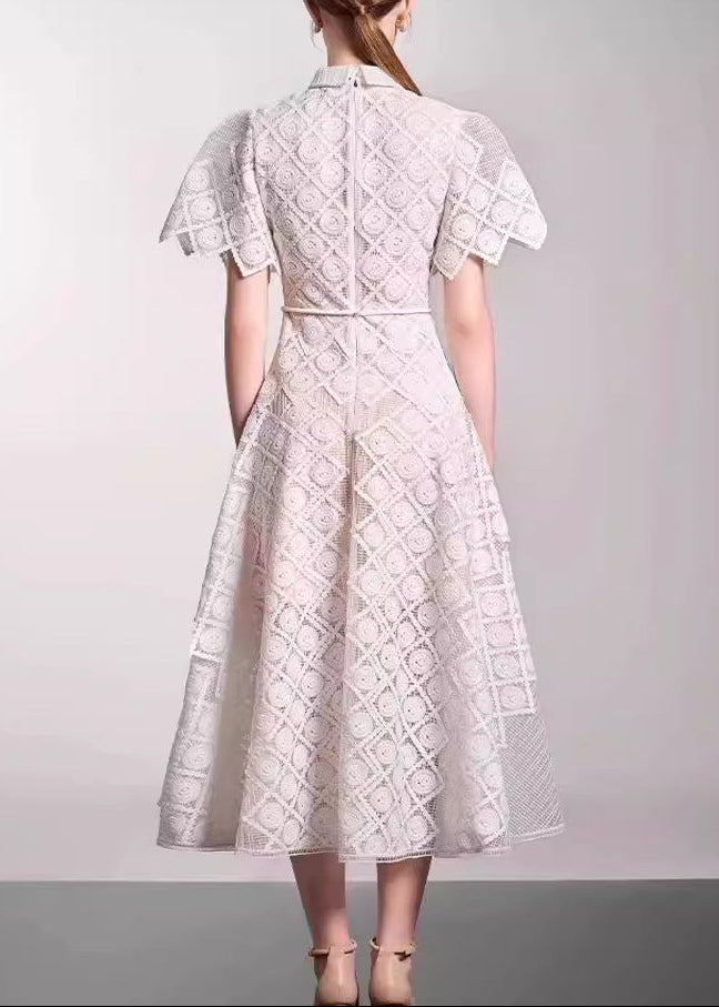 Dimitrina Flower Embroidered Midi Dress