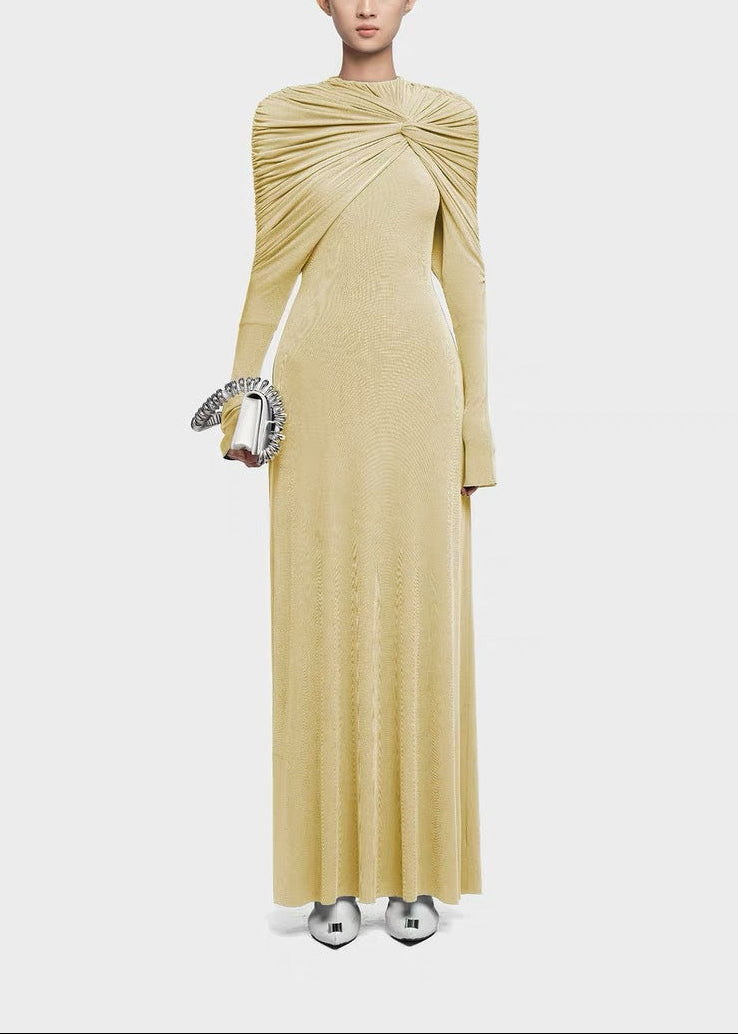 Dervla Ruch Twist Maxi Dress In Yellow