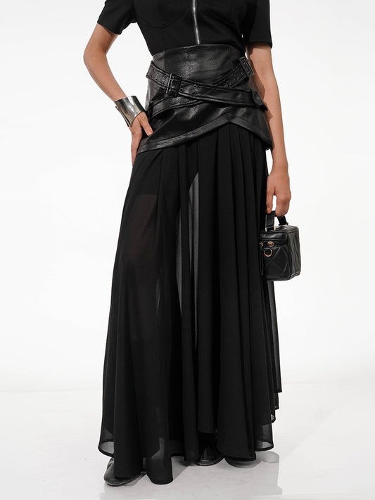 Cindi Deconstruct Mesh Maxi Skirt