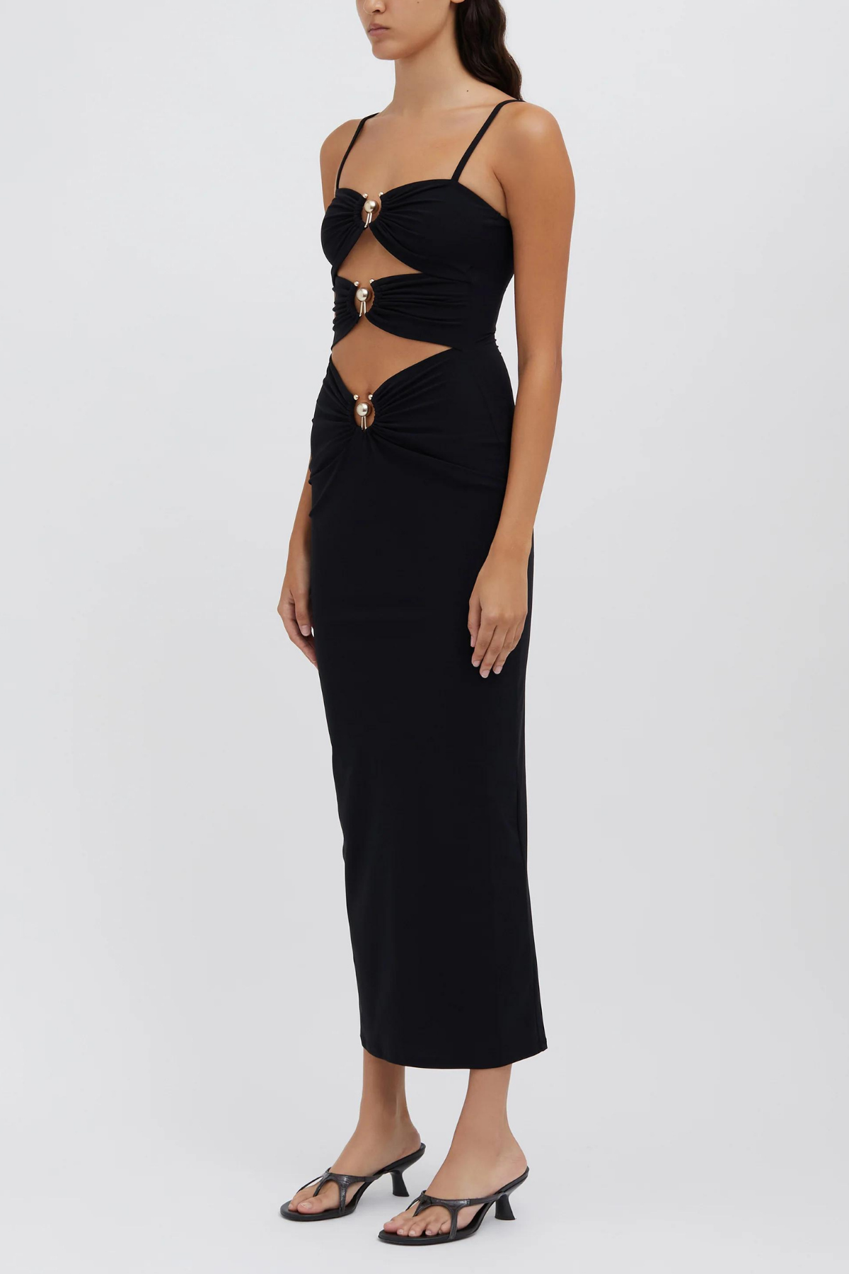 Conrad Hollow Spaghetti Maxi Dress