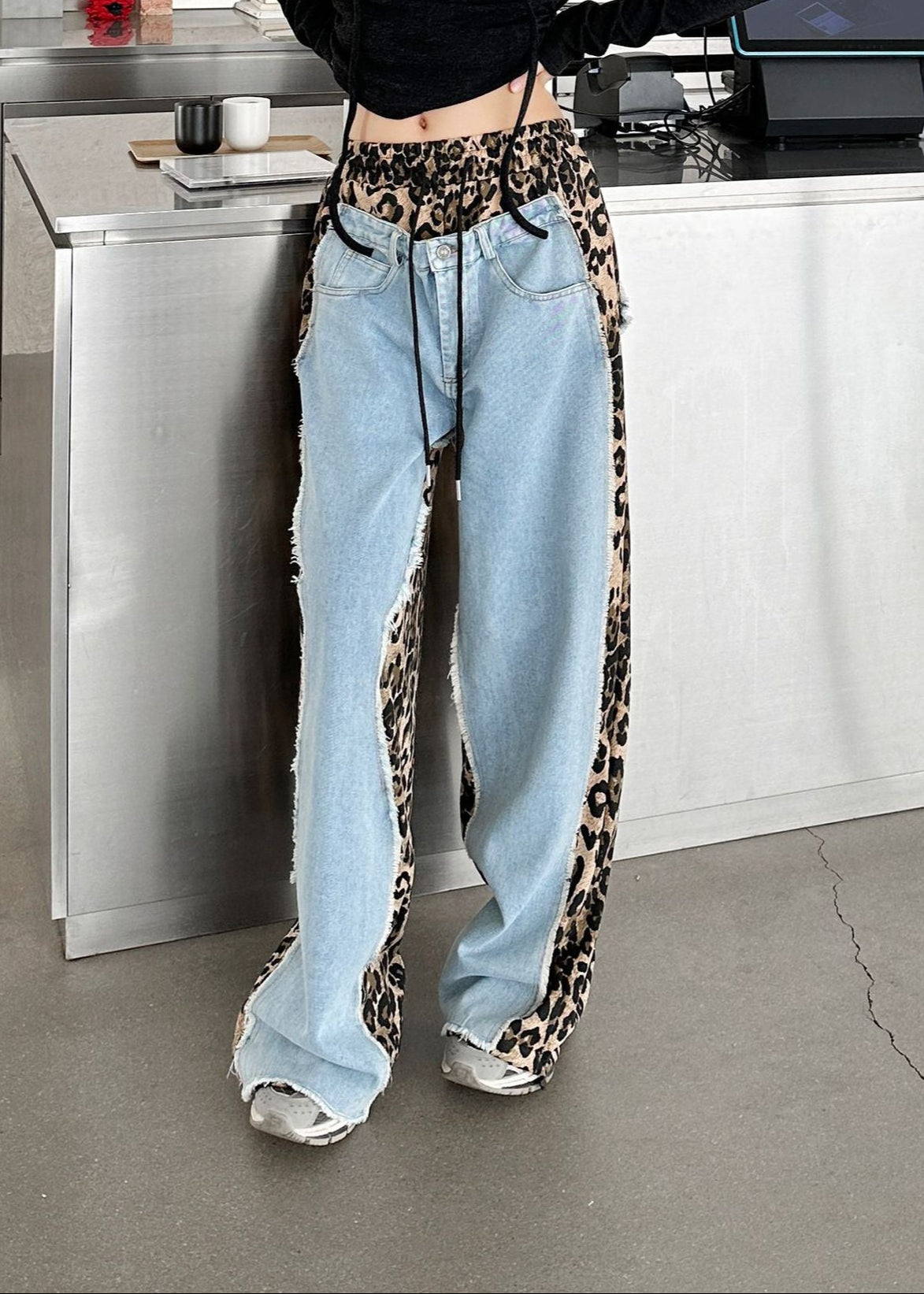 Blaanid Deconstruct Leopard Jeans