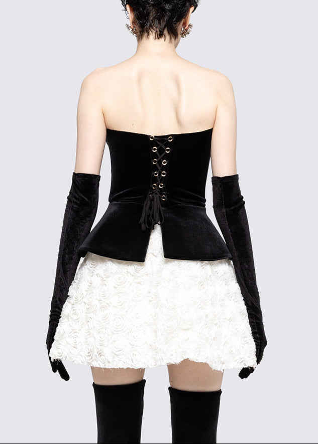 Diana Strapless Flower Mini Dress