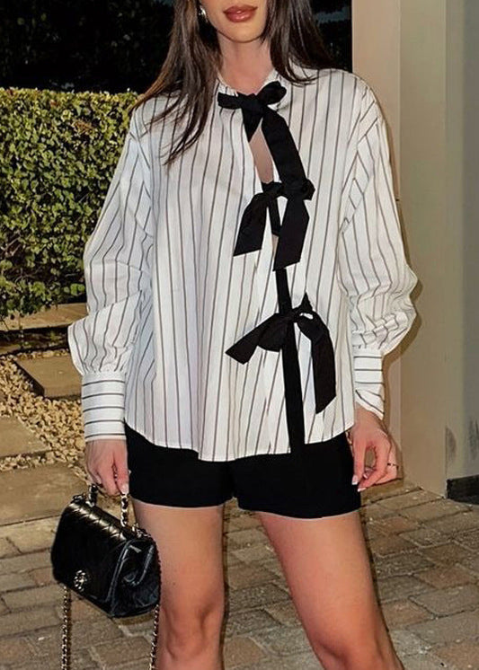Emerie Stripe Asymmetric Shirt