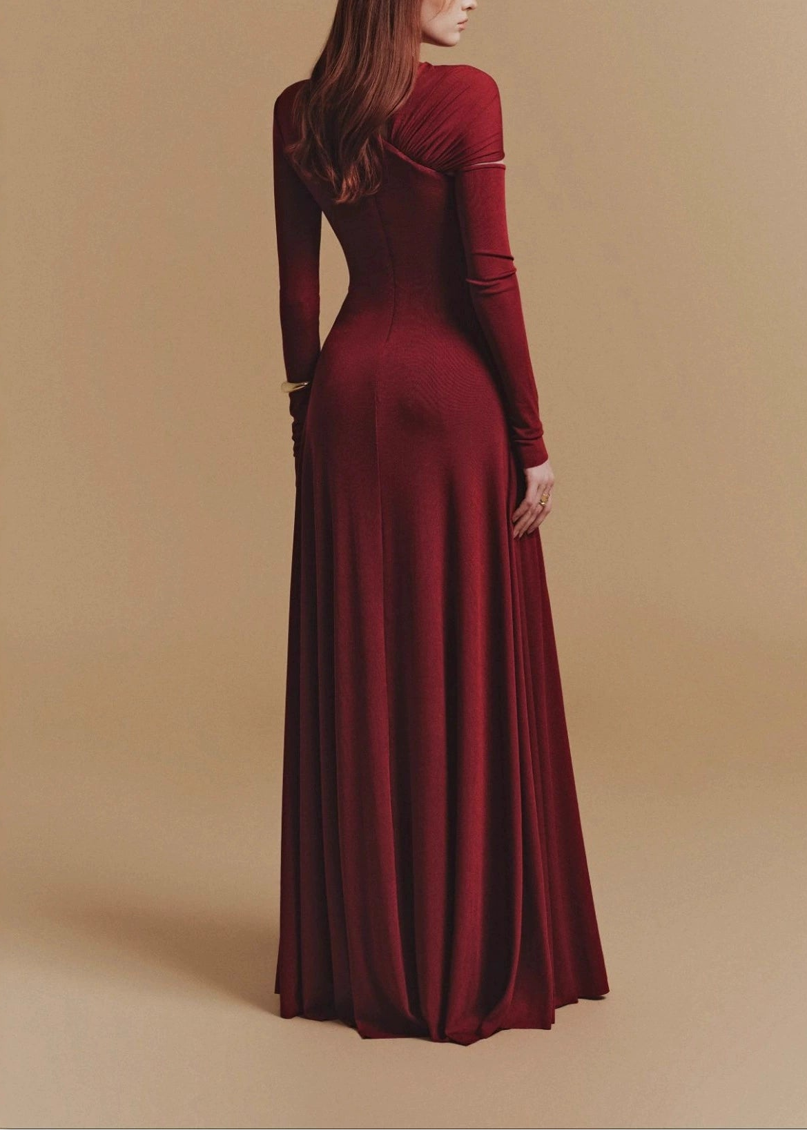 Desislav Cutout Bodycon Ruch Maxi Dress