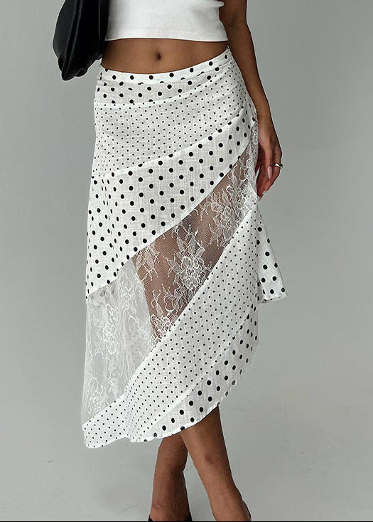 Cesarina Deconstruct Dot Lace Mini Skirt