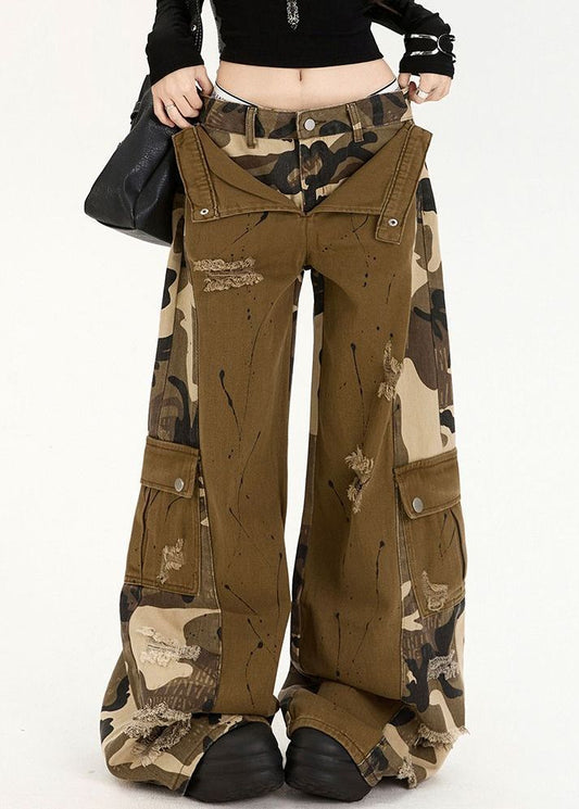 Crispian Camouflage Print Cargo Jeans