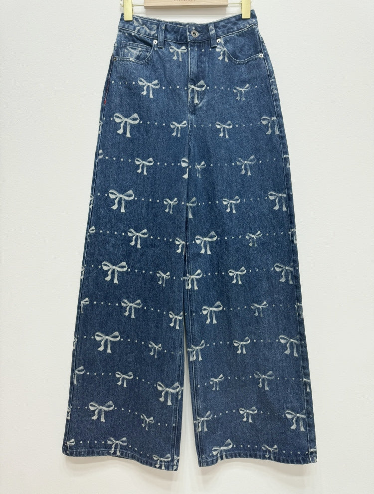 Greer Bow Print Jeans