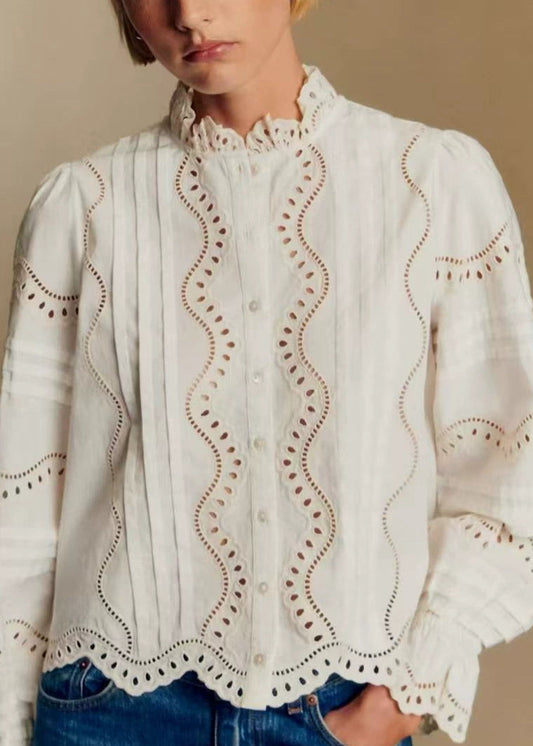Filiberto Balloon Sleeve Ruffle Shirt