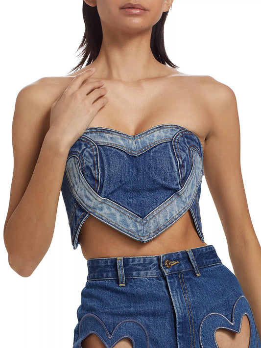 Chozen Love Cross Denim Short Top