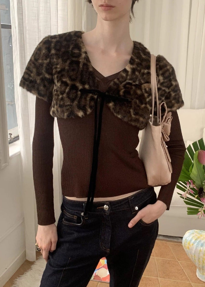 Django Leopard Faux Fur Jacket