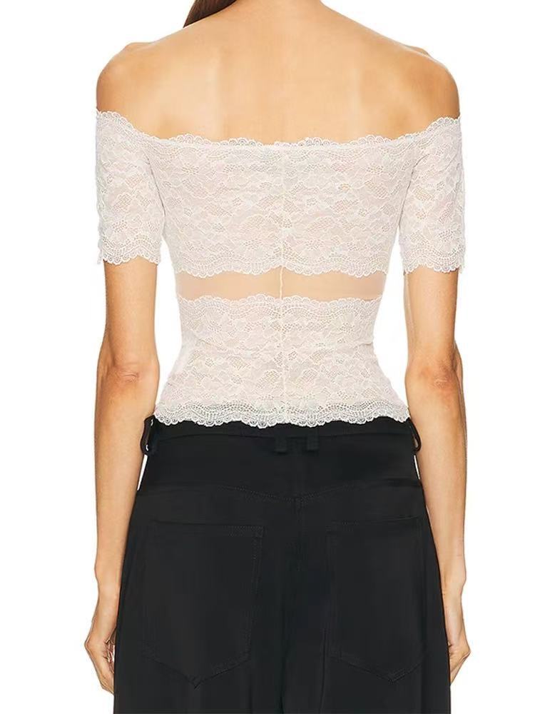 Eseld Off Shoulder Lace Top