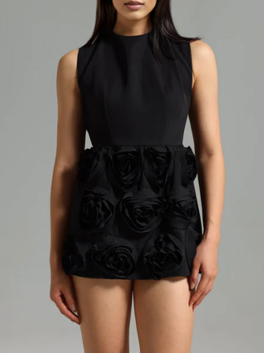 Efstathios Flower Backless Mini Dress