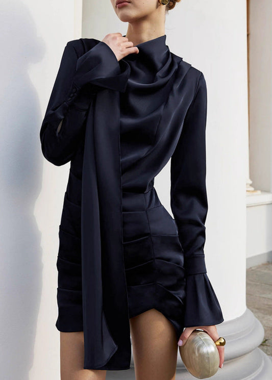 Edvaldo Ruch Satin Scarf Mini Dress