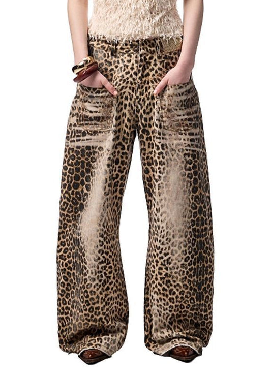 Dores Bleached Leopard Jeans