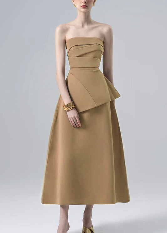 Edgar Strapless Ruch Skirt Set