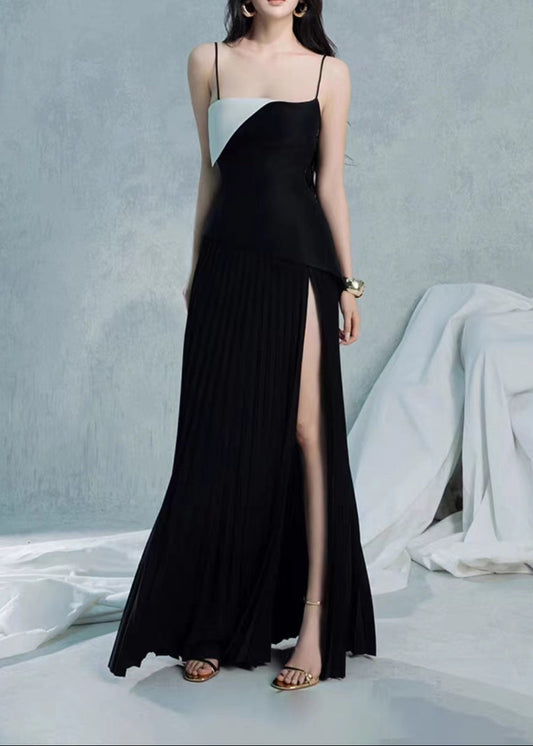 Bernique Spaghetti Split Maxi Dress