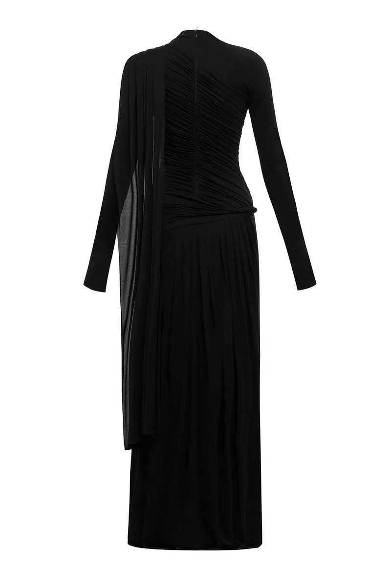 Deidre Shawl Ruch Maxi Dress