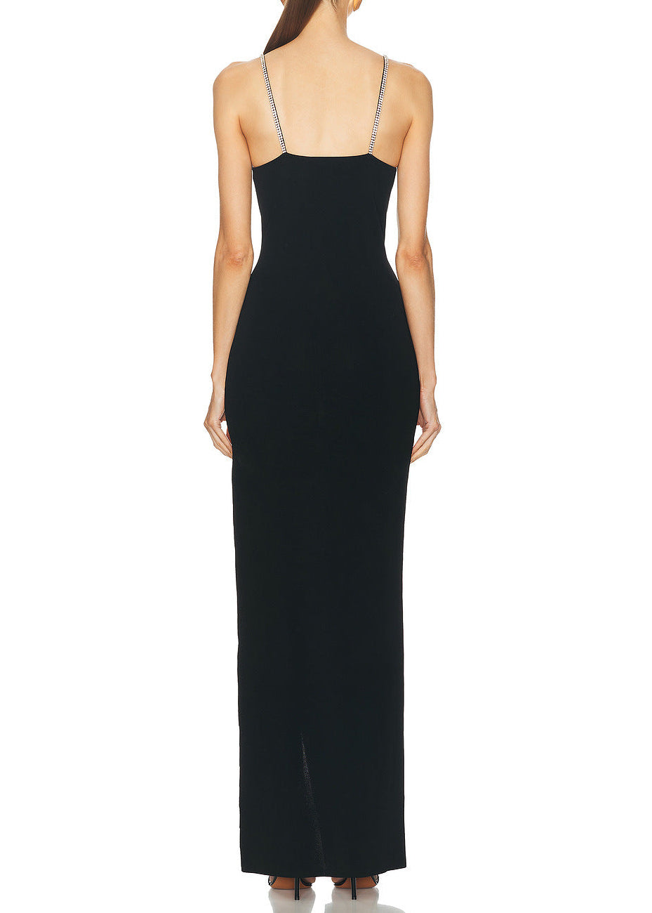 Felicidad Spaghetti Crystal Bandage Maxi Dress