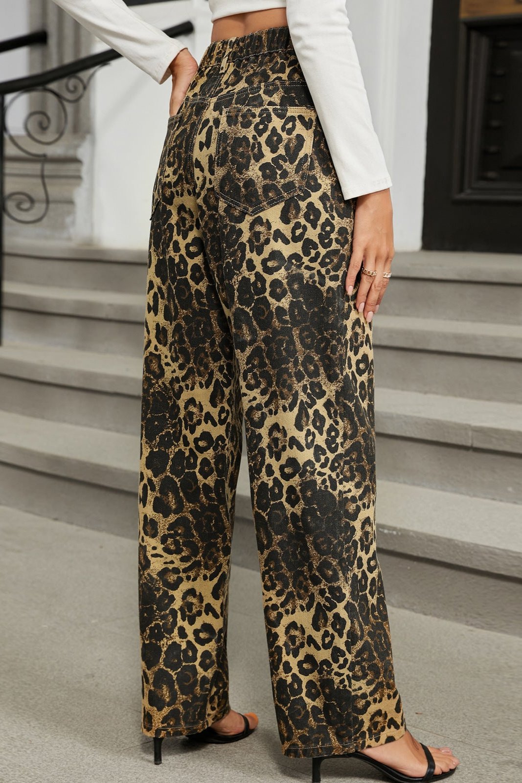 Tupac Low Rise Leopard Pants