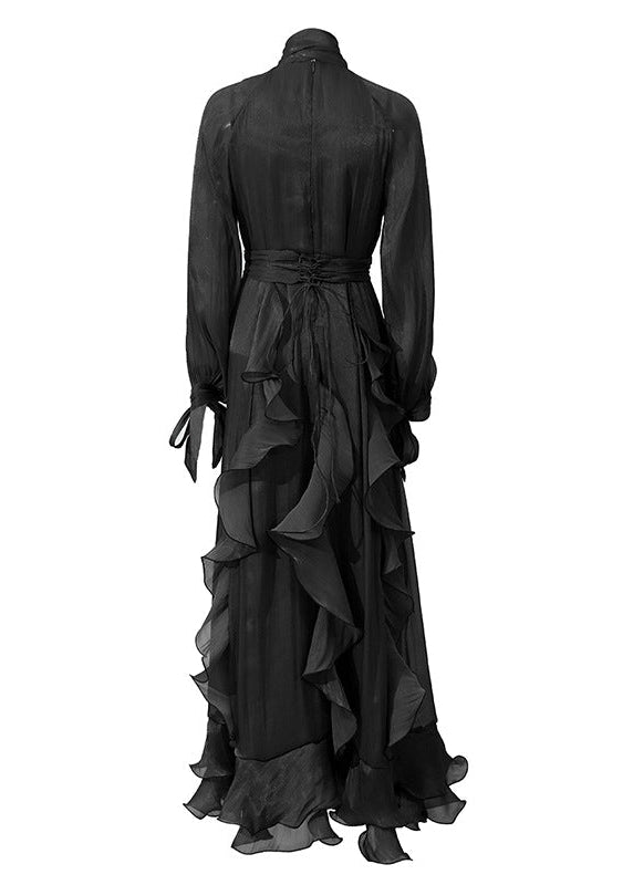 Chaz Ruffle Ruch Maxi Dress