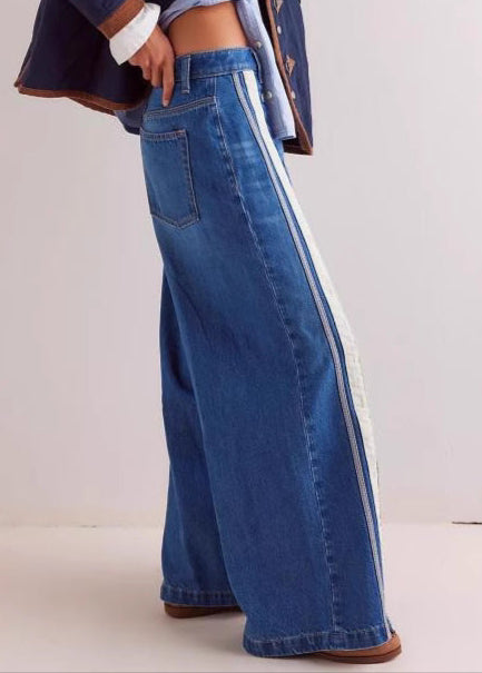 Anahita Stripe Button Deconstruct Jeans
