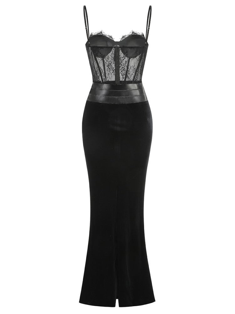 Calypso Lace Corset Maxi Dress
