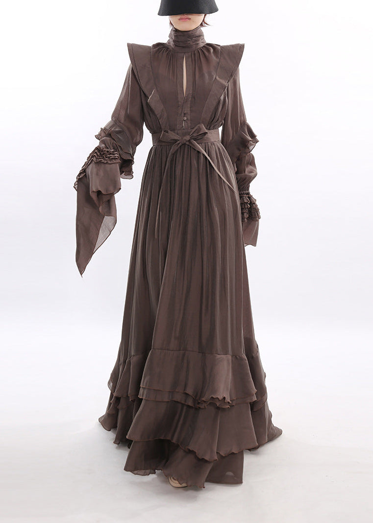 Drahuse Ruffle Cutout Maxi Dress