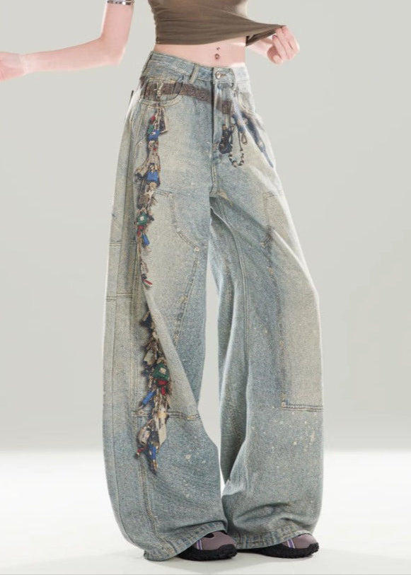 Ardal Illusion Print Wide Jeans