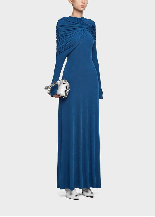 Dervla Ruch Twist Maxi Dress In Blue