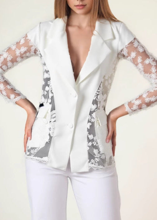 Djedefre Floral Mesh Blazer