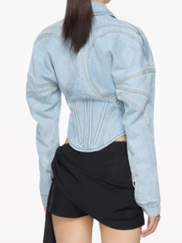 Flieen Corset Denim Jacket