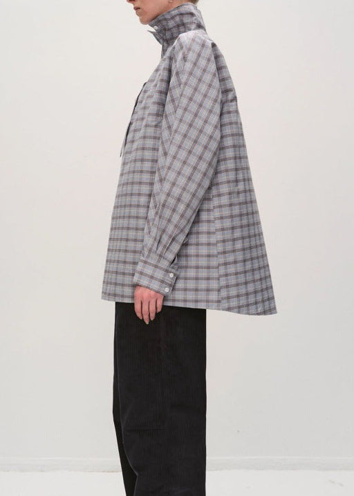 Farideh High Neck Grid Top