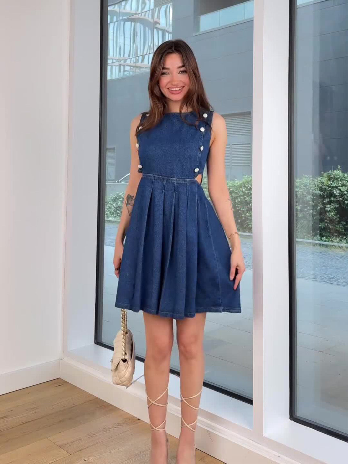 Albany Denim Sleeveless Mini Dress