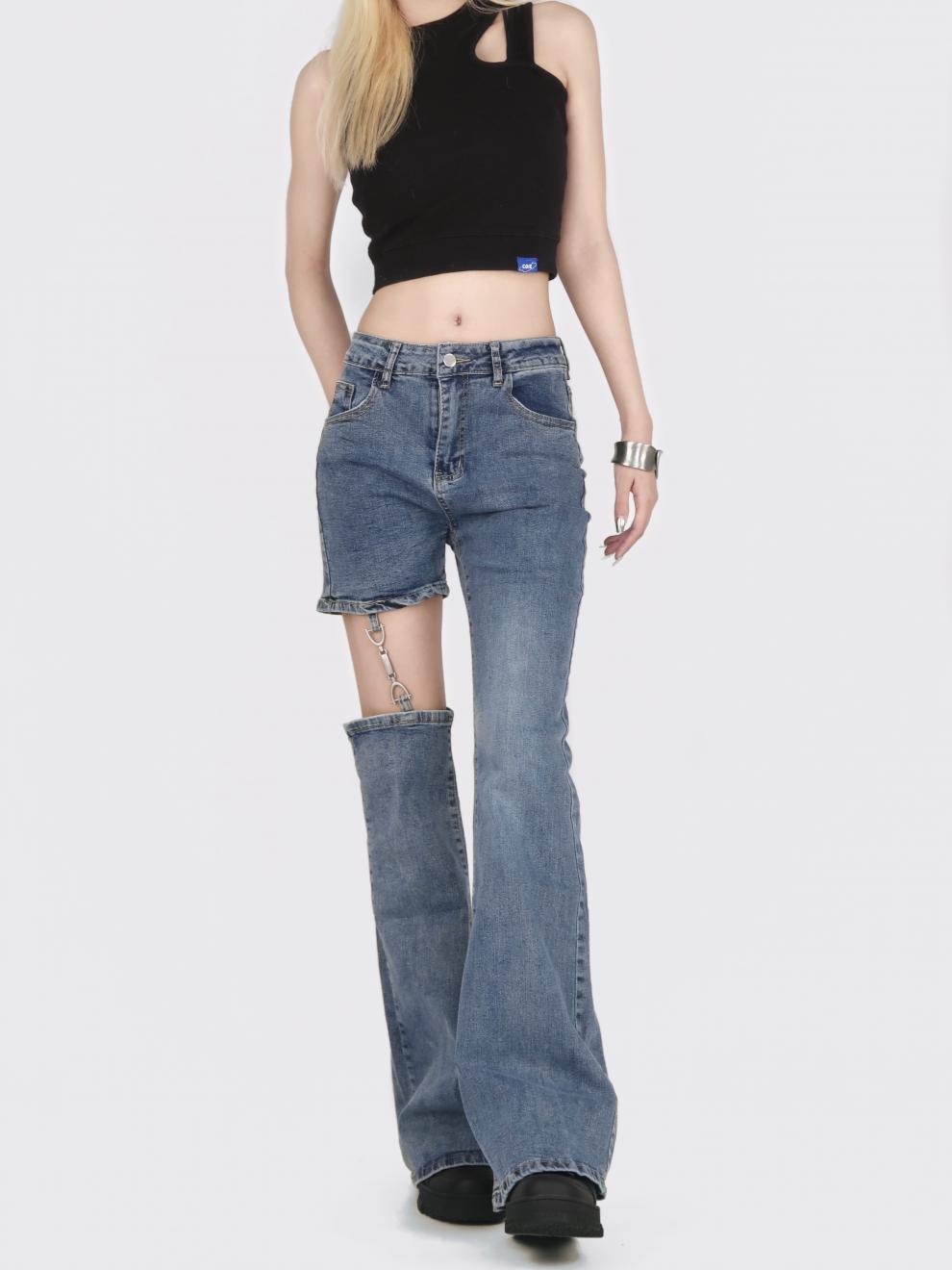 Crocifissa Asymmetric Jeans