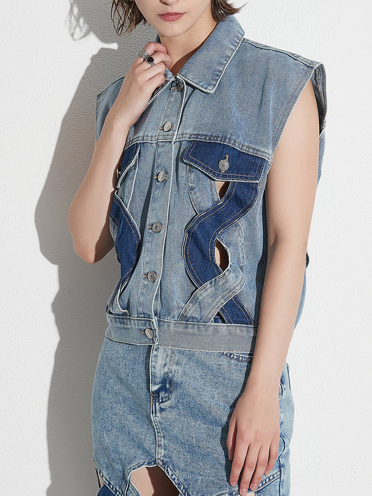 Matisse Cutout Denim Top