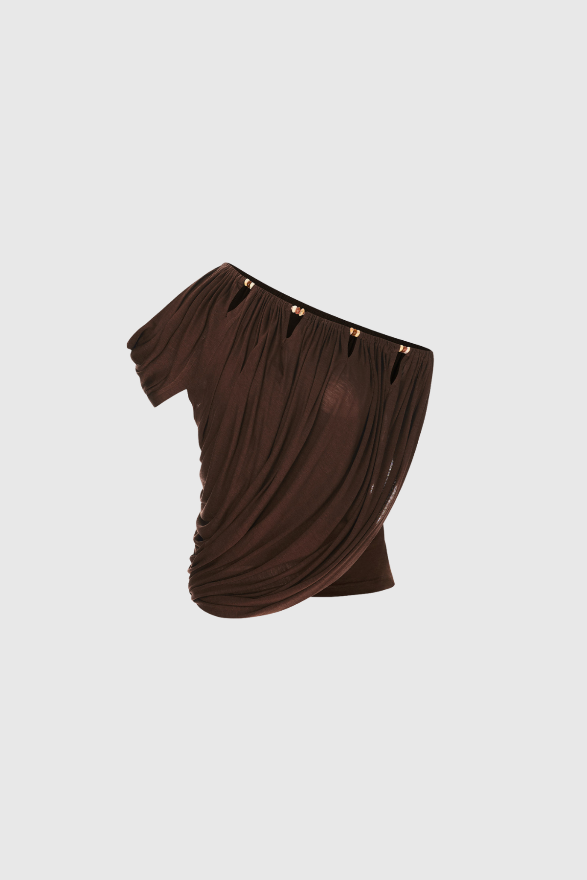 Henye One Shoulder Ruch Maxi Skirt Set