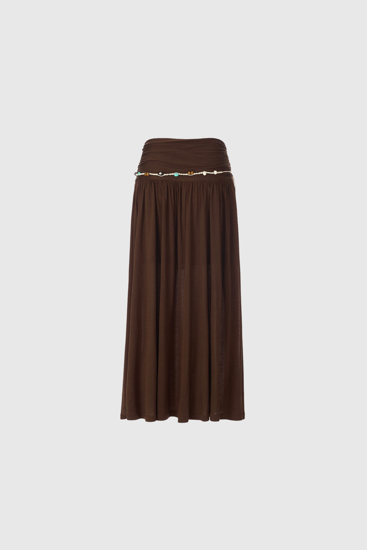 Henye One Shoulder Ruch Maxi Skirt Set